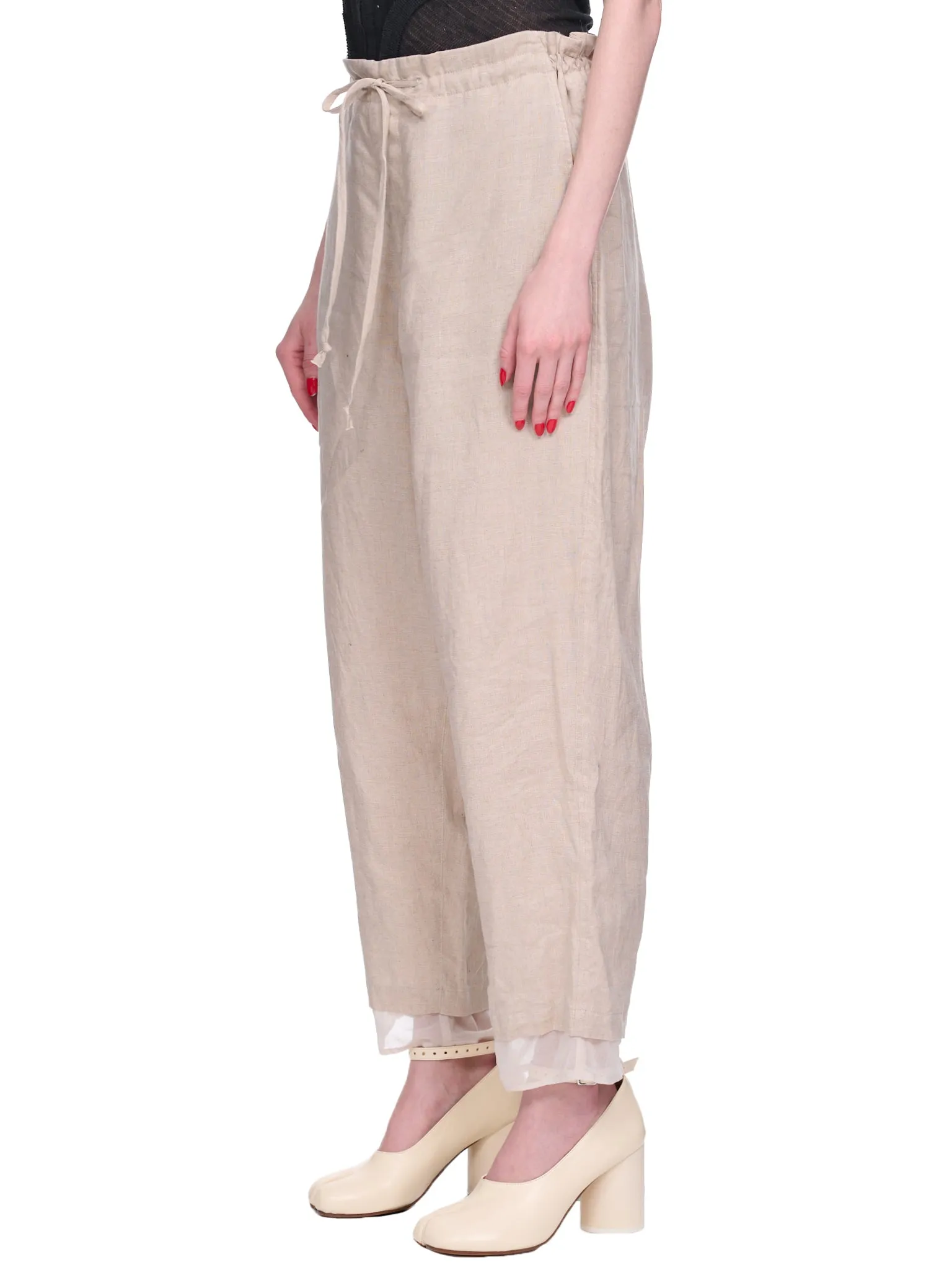 Layered Tulle Trousers (YI-P03-829-OFF-WHITE) sold by lorenzo product image thumbnail 2