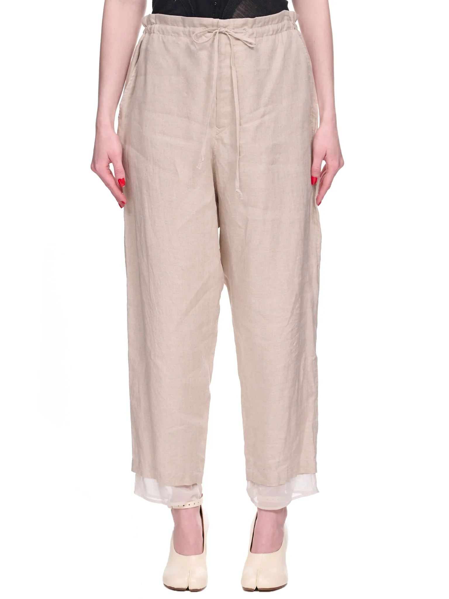 Layered Tulle Trousers (YI-P03-829-OFF-WHITE) sold by lorenzo