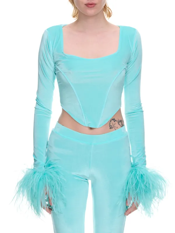 Hot Juicy Velvet Top (HJ2FT-HOT-JUICY-2.0-SKY-BLUE) sold by lorenzo