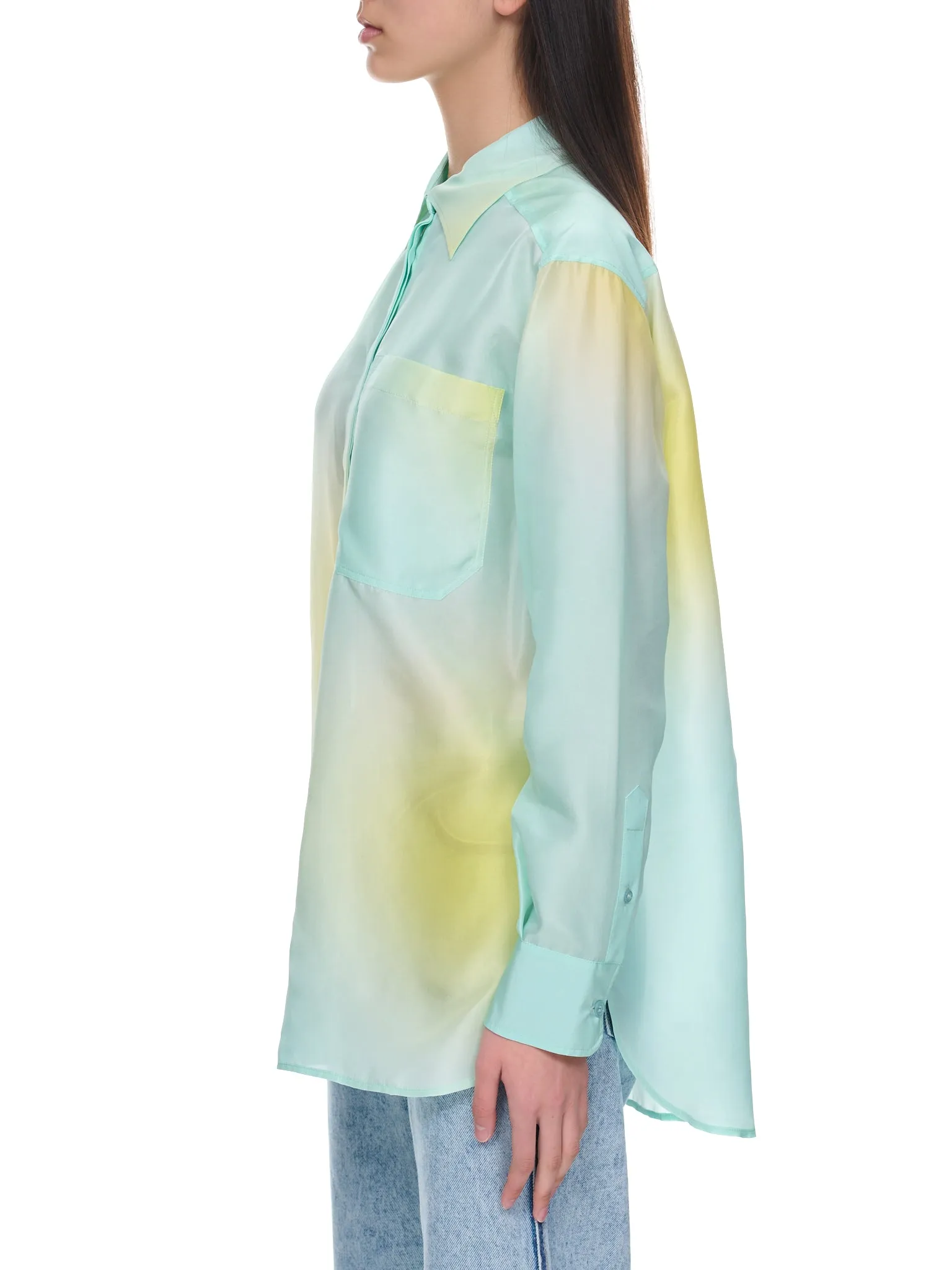 Tie-Dye Shirt (23PCTO024SE1378-BLUE-YELLOW-DO) sold by lorenzo product image thumbnail 2