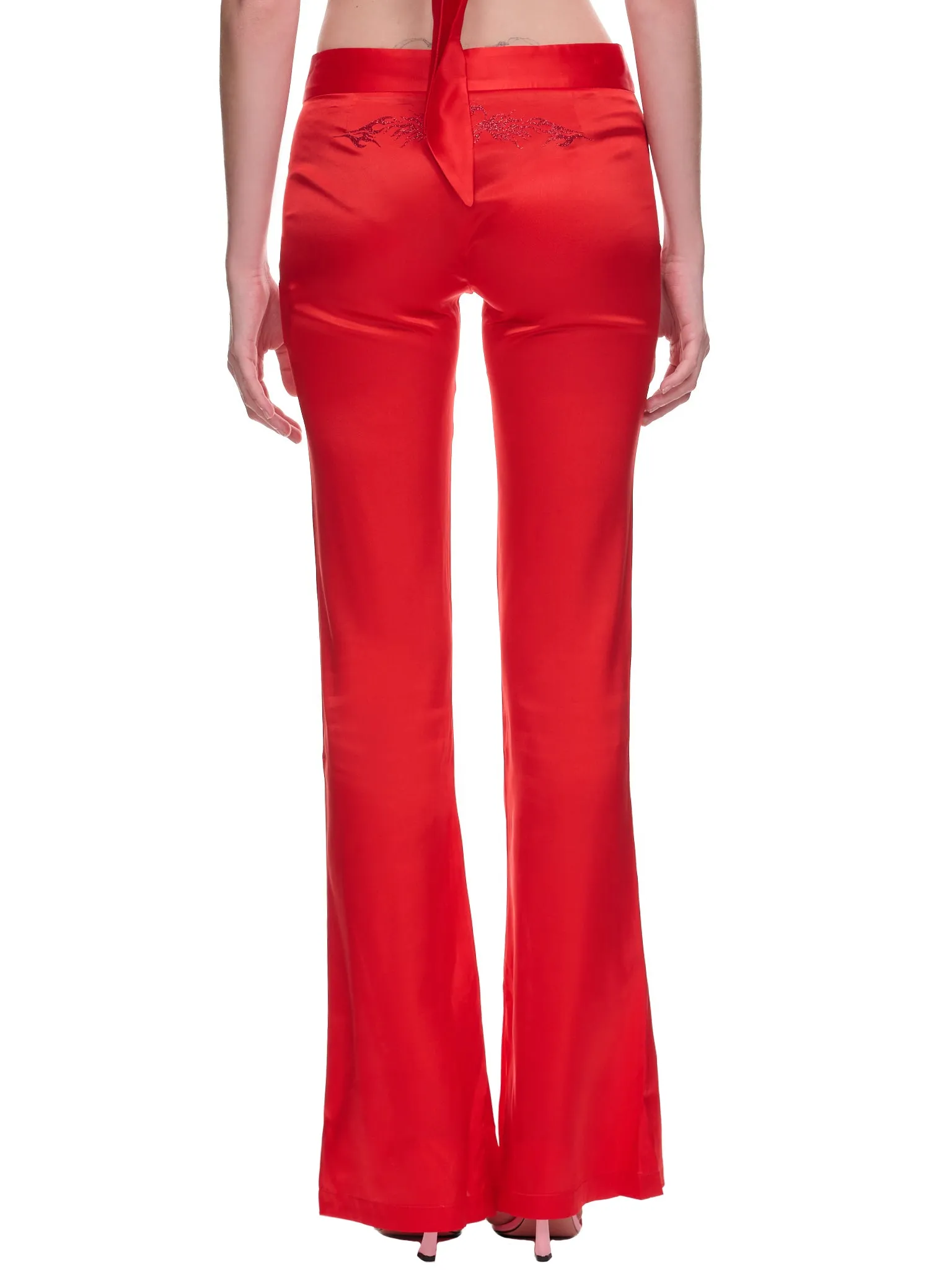 Silk Tattoo Pants (STFP-SILK-TATTOO-RED) sold by lorenzo product image thumbnail 3