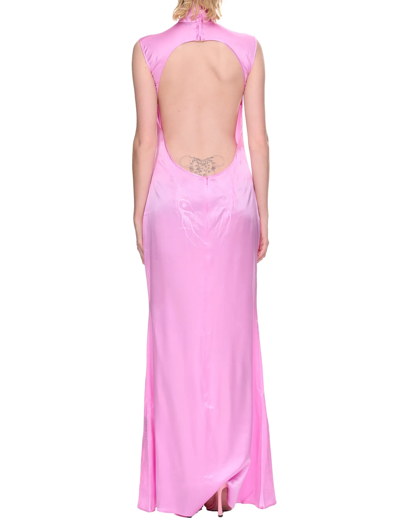 Silk Tattoo Maxi Dress (STLD-SILK-TATTOO-PINK) sold by lorenzo product image thumbnail 3