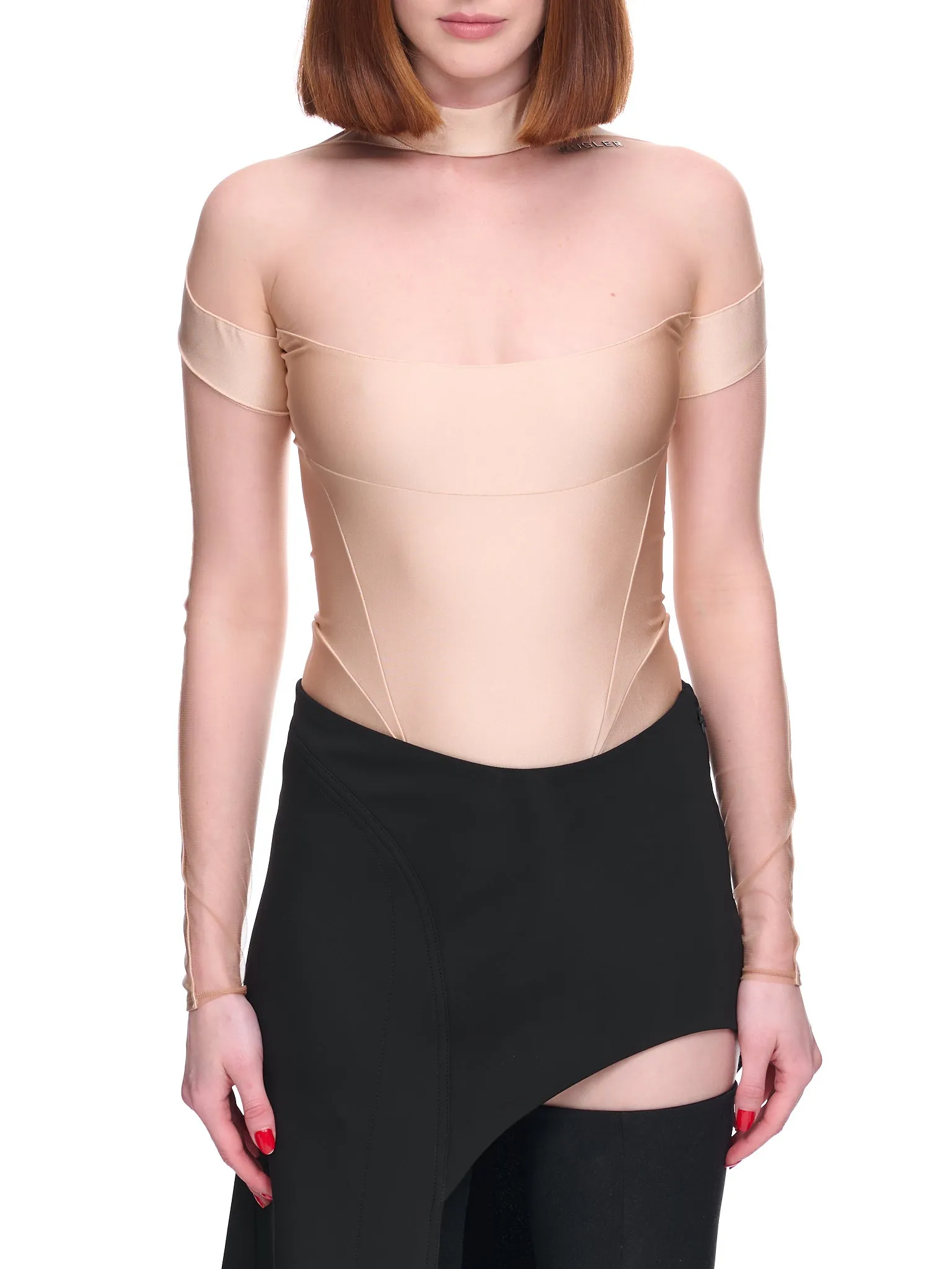 lllusion Bodysuit (1BO0142850-B20N1-POWDER-NUDE-0) sold by lorenzo