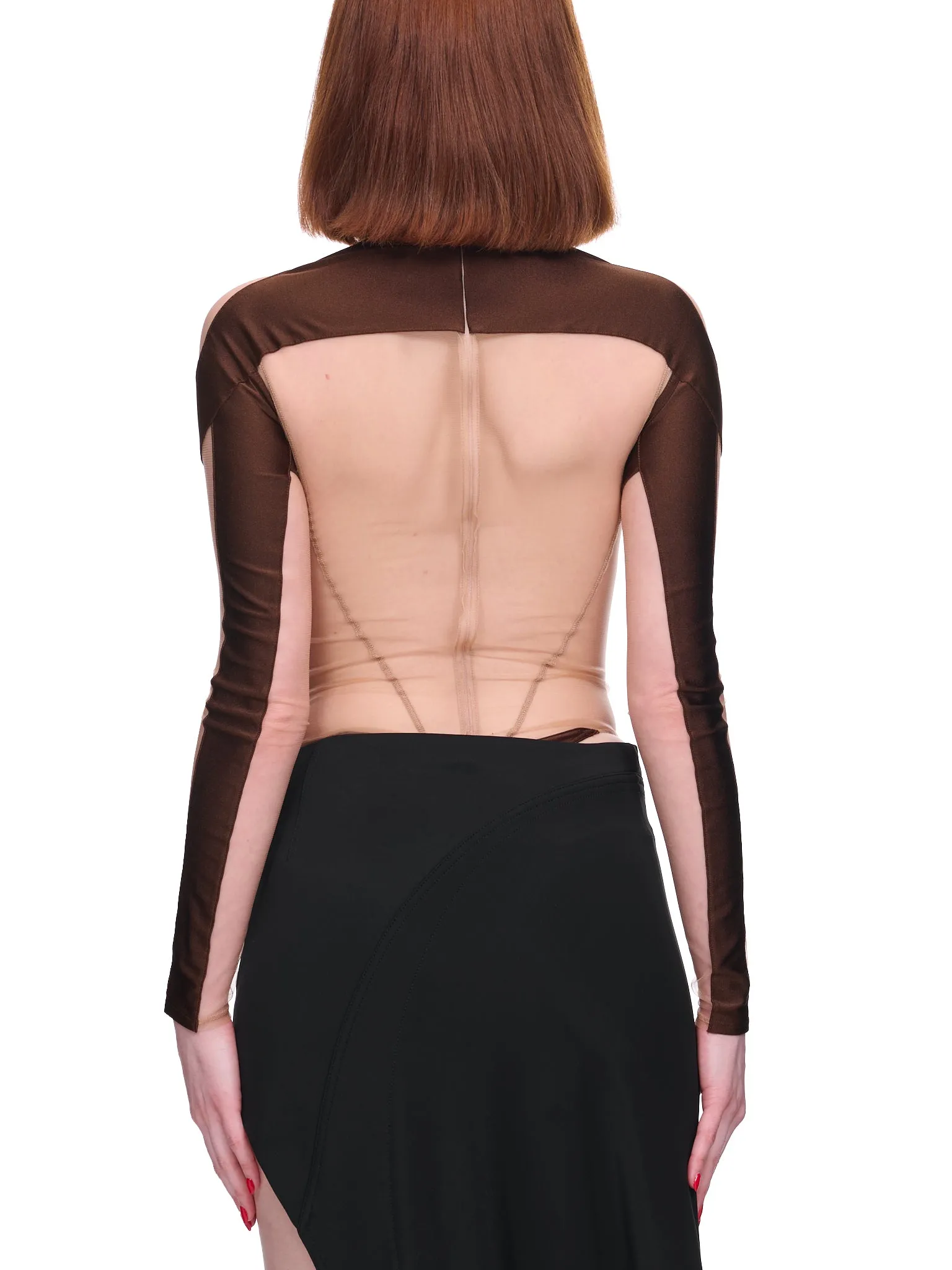 lllusion Bodysuit (1BO0148850-B7001-CHOCOLATE-NUD) sold by lorenzo product image thumbnail 3