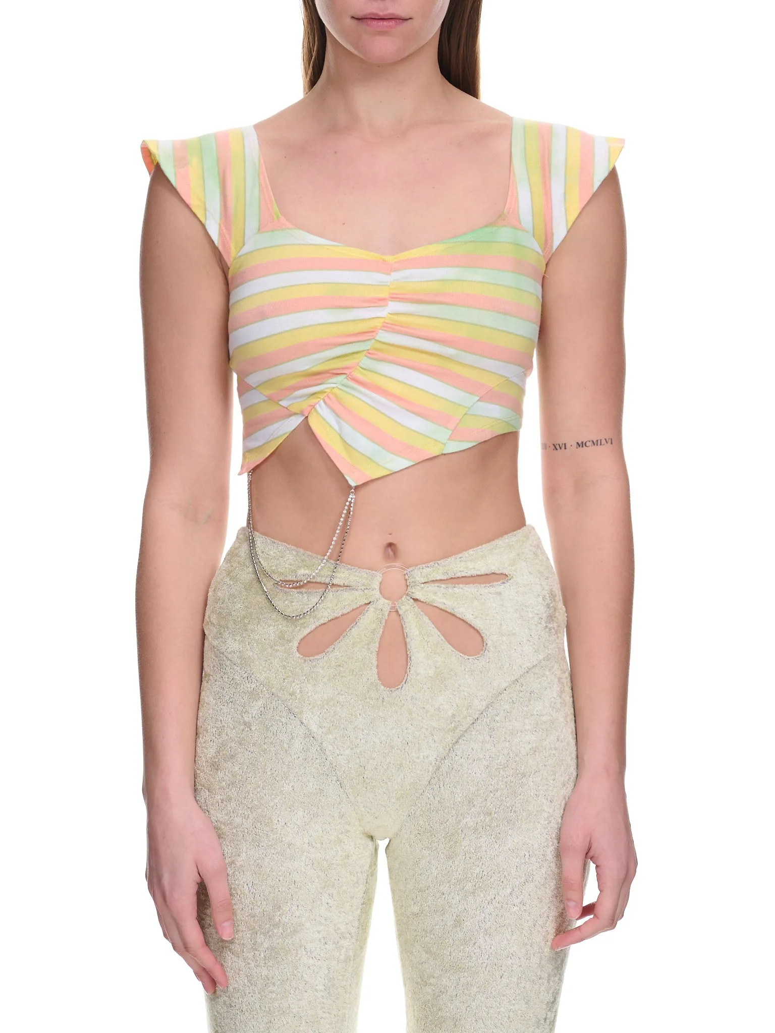 Twisted Regina Tee (XX3223-SCHOLASTIC-STRIPE) sold by lorenzo