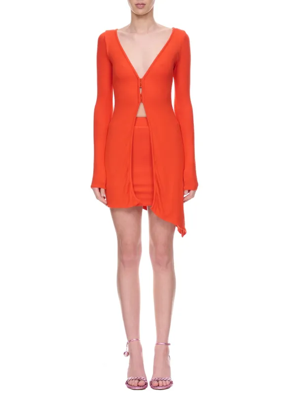 Slanted Cardigan (LSSC-BLOOD ORANGE) sold by lorenzo