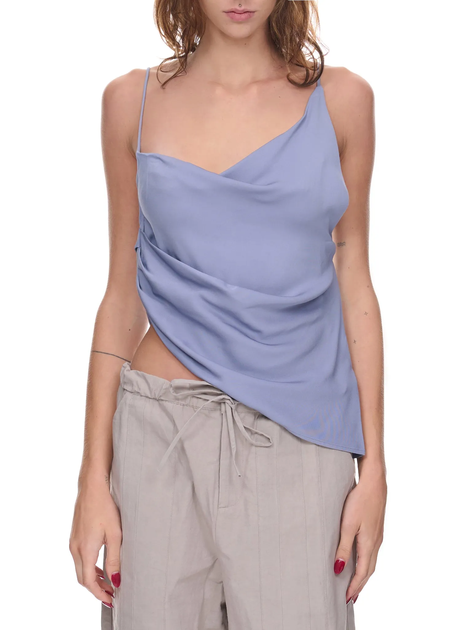 Cowl Draped Top (22041060-BLUE) sold by lorenzo