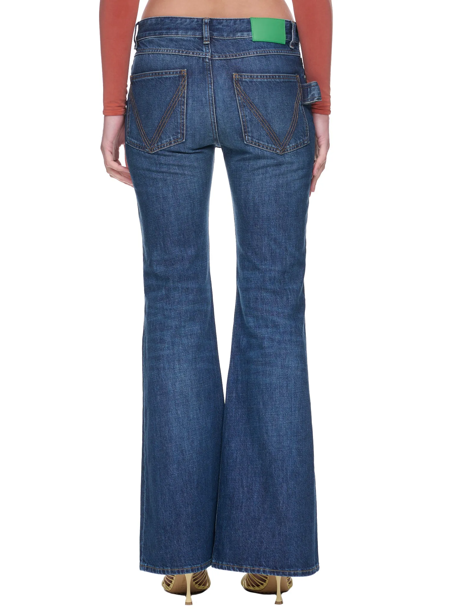 Flared Denim Pants (722517V2EN0-4715-MID-BLUE) sold by lorenzo product image thumbnail 3
