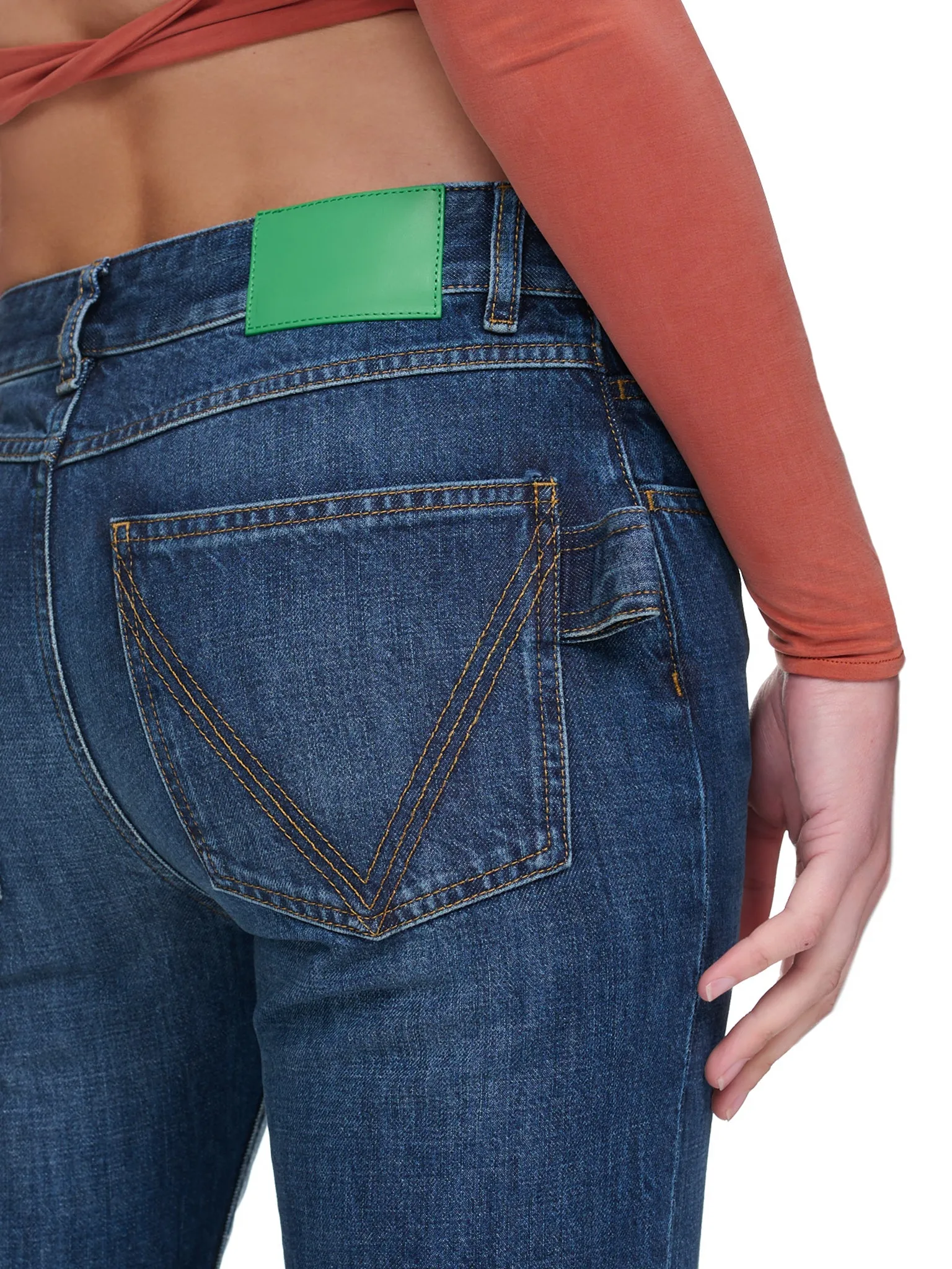 Flared Denim Pants (722517V2EN0-4715-MID-BLUE) sold by lorenzo product image thumbnail 5