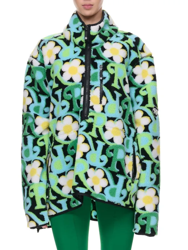 Fleece Daisy Sweater (4-L-RQ-GREEN-DAISY-PRINT) sold by lorenzo