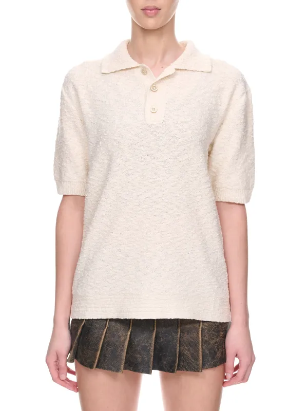 Knit Polo Shirt (S51GL0043-S18197-OFF-WHITE) sold by lorenzo