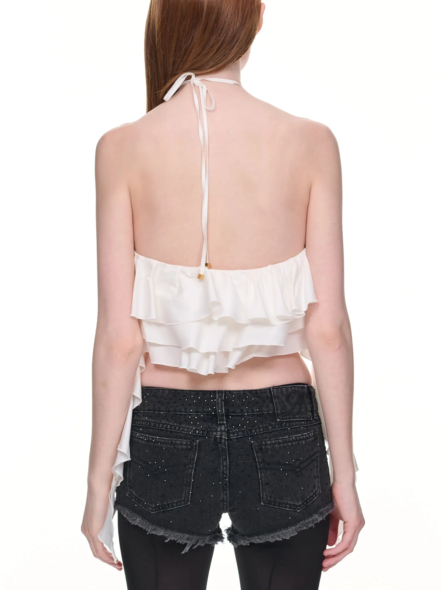 Rose Flounced Top (2C170A-N0103-BIANCO-NATURAL) sold by lorenzo product image thumbnail 3