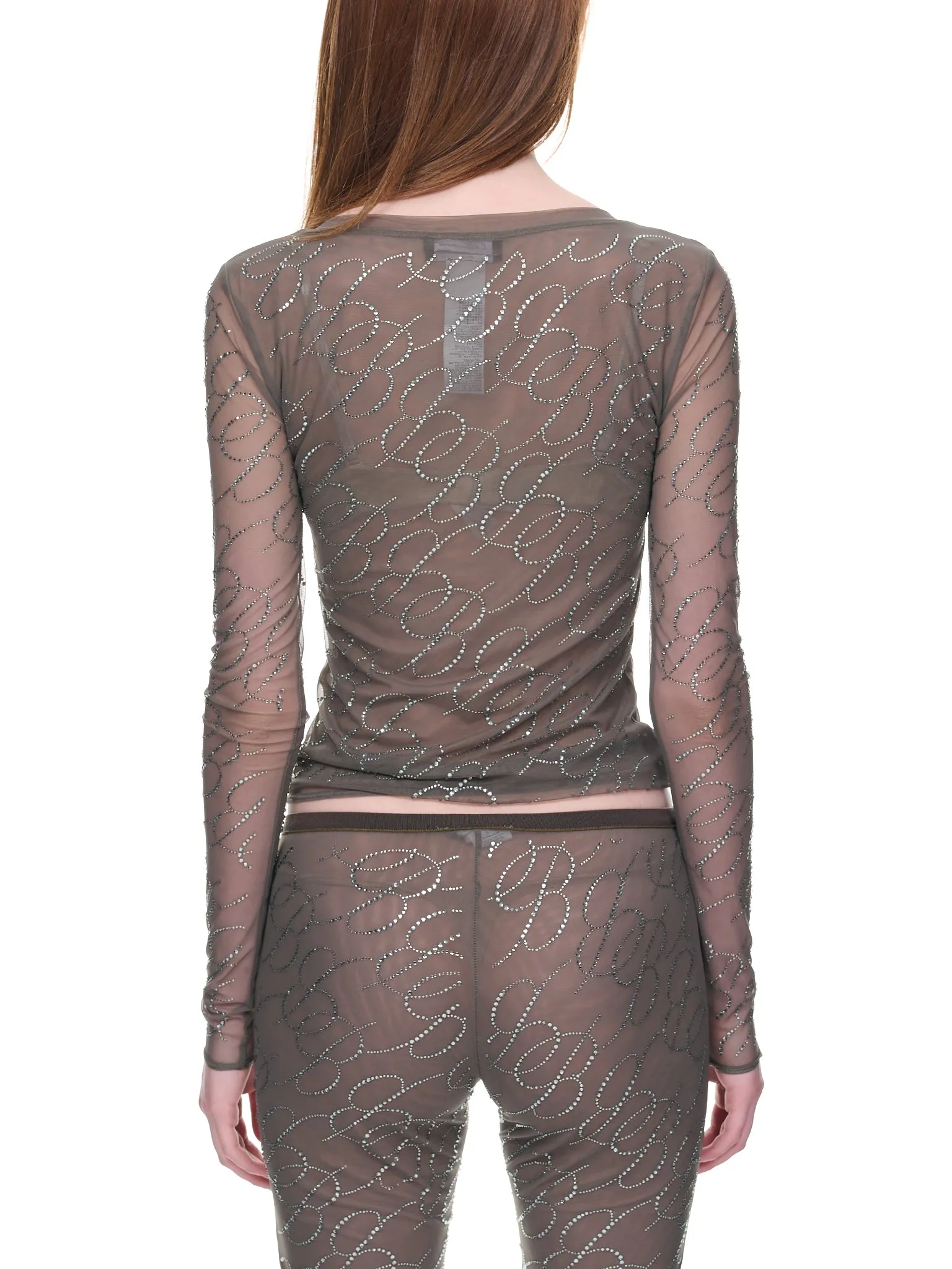 Rhinestone Logo Top (2C172A-N0567-KHAKI) sold by lorenzo product image thumbnail 3