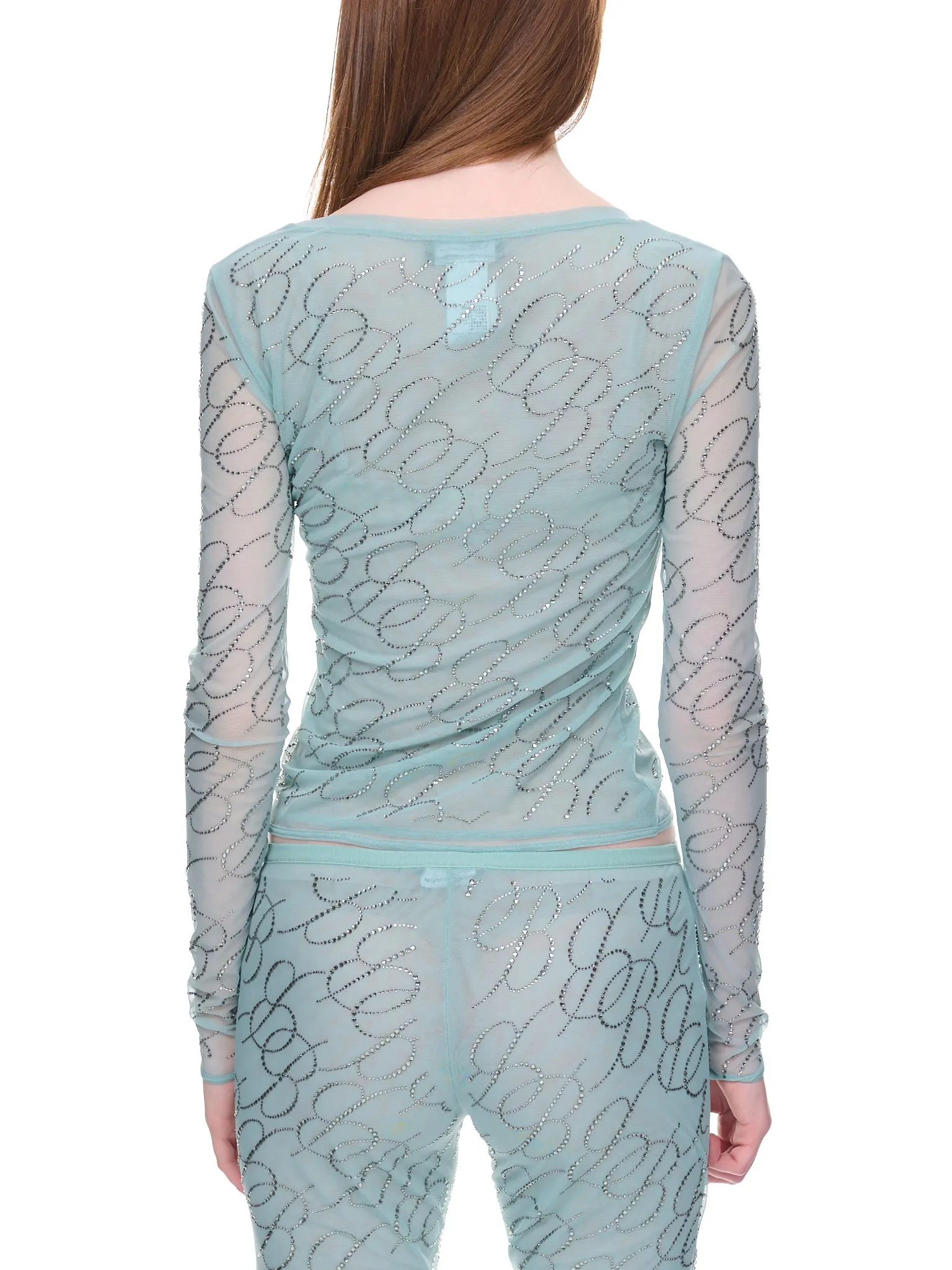 Rhinestone Logo Top (2C172A-N0482-TEAL) sold by lorenzo product image thumbnail 3