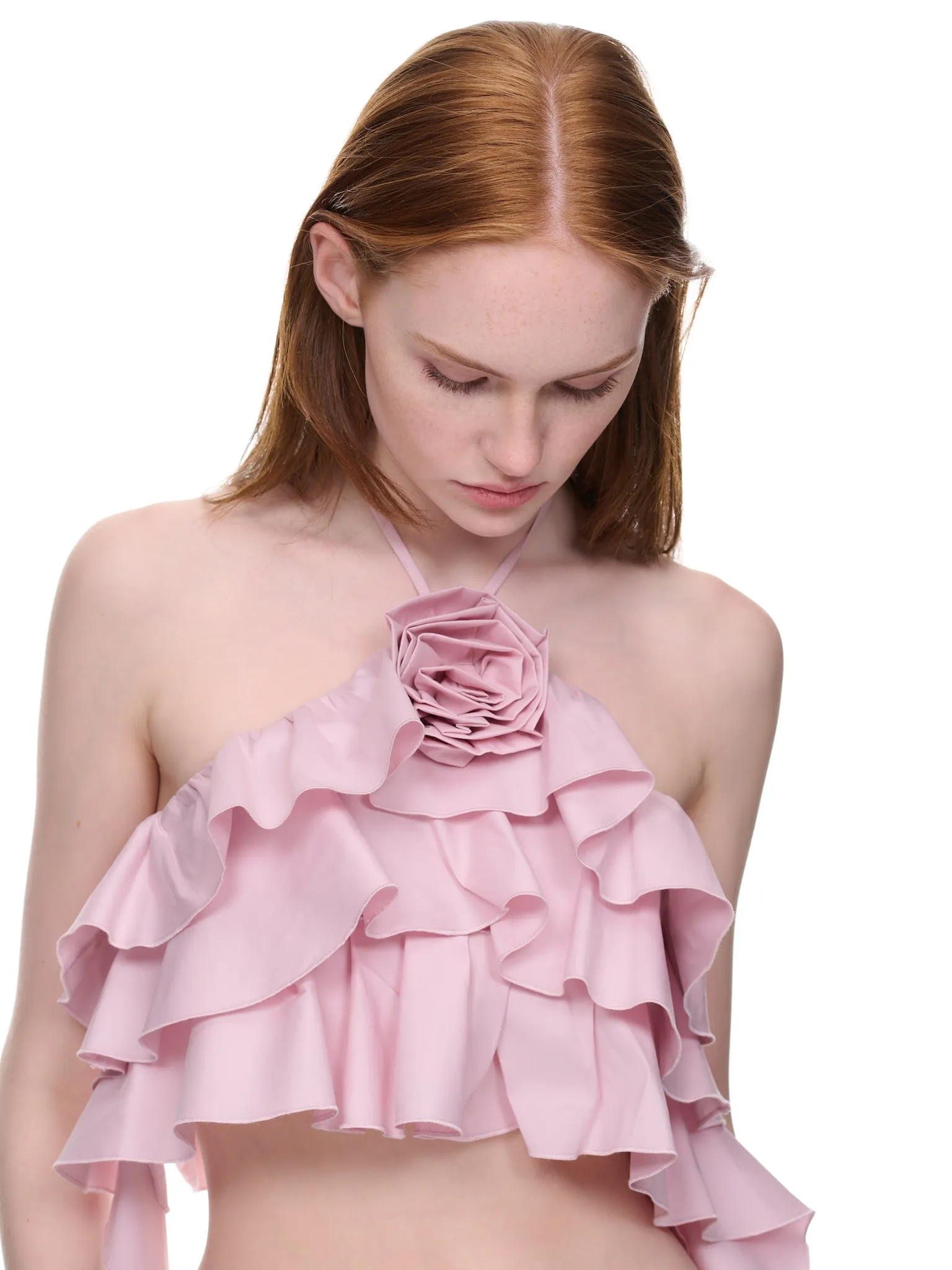 Rose Flounced Top (2C170A-N0124-ROSA) sold by lorenzo product image thumbnail 4