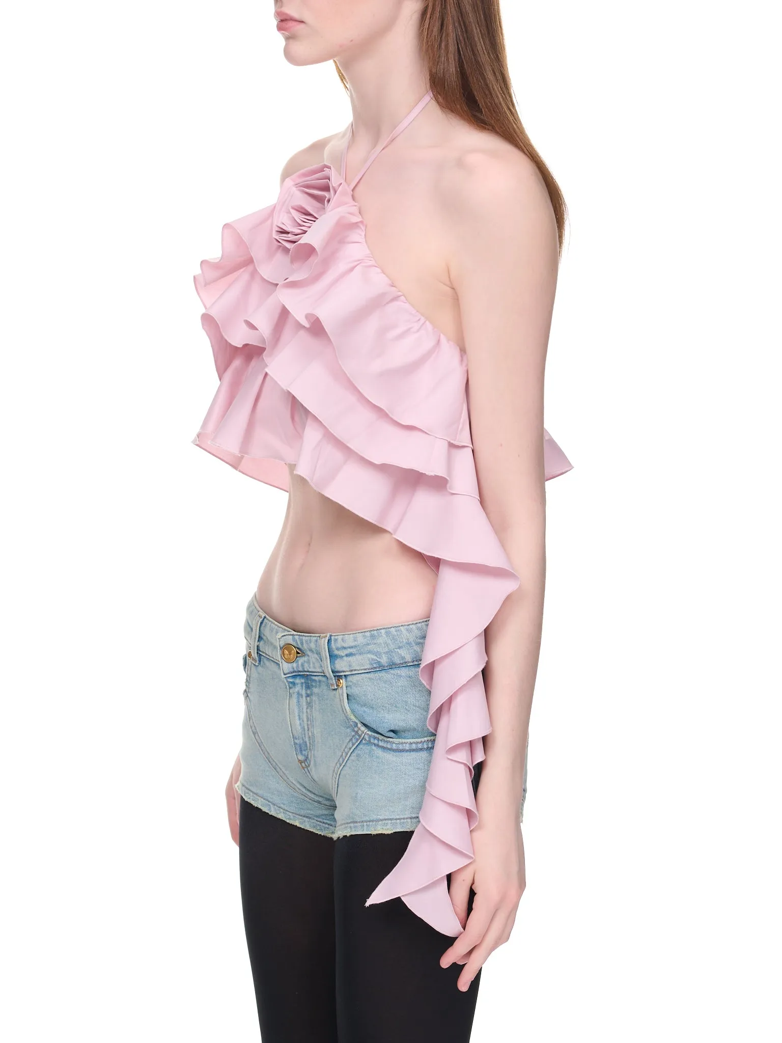 Rose Flounced Top (2C170A-N0124-ROSA) sold by lorenzo product image thumbnail 2