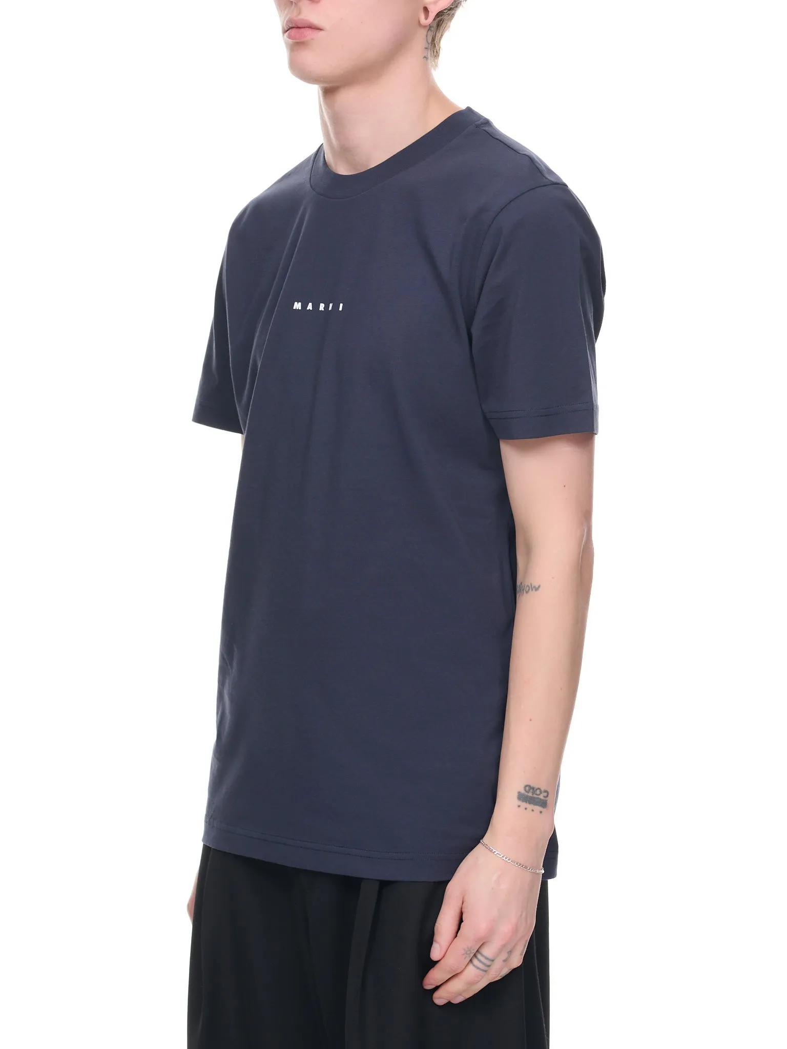 Bio-Cotton T-Shirt (HUMU0198PD-USCS87-BLUE-BLACK) sold by lorenzo product image thumbnail 2