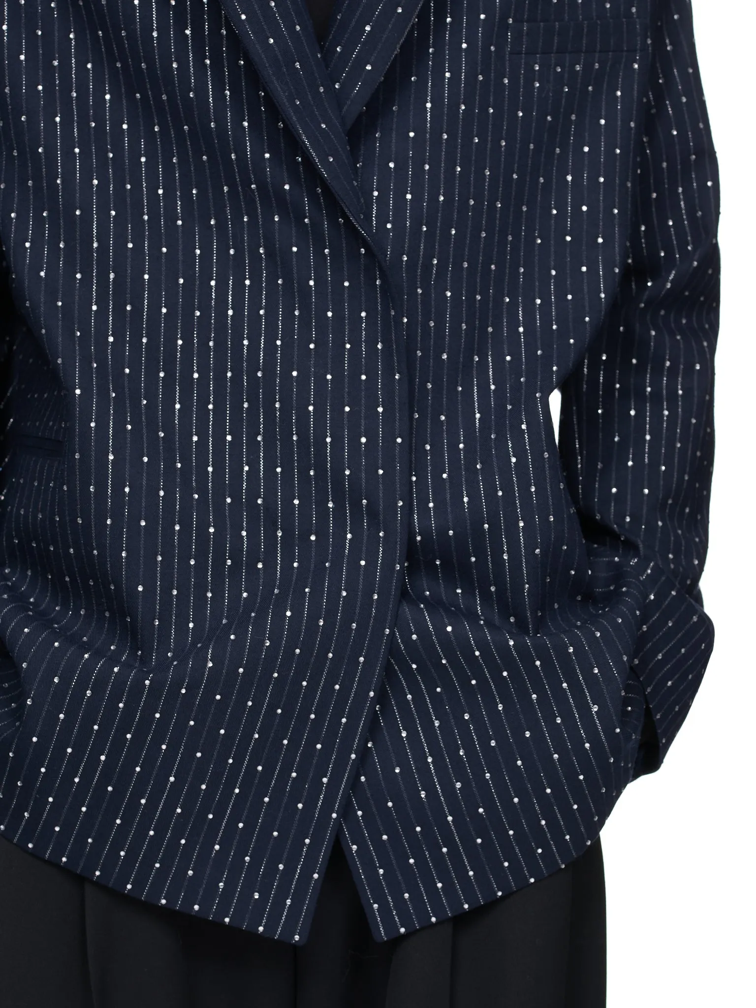 Crystal Hooded Jacket (COPV31112-NAVY-SILVER) sold by lorenzo product image thumbnail 4