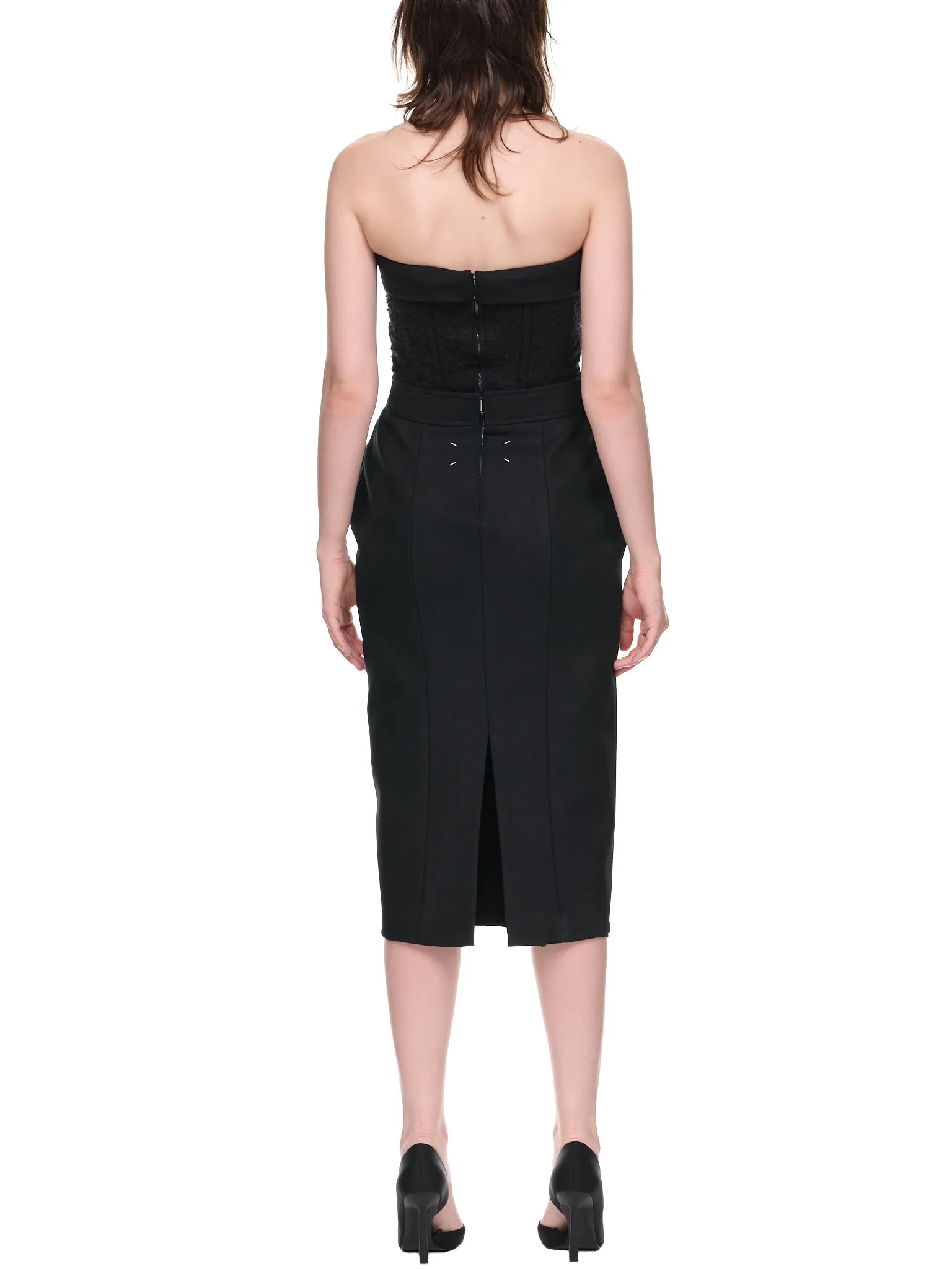 Herringbone Woven Dress (S51CU0323-S53221-BLACK) sold by lorenzo product image thumbnail 3