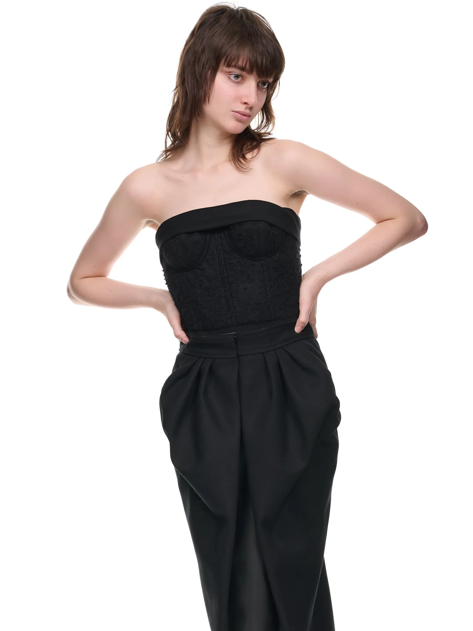 Herringbone Woven Dress (S51CU0323-S53221-BLACK) sold by lorenzo product image thumbnail 5