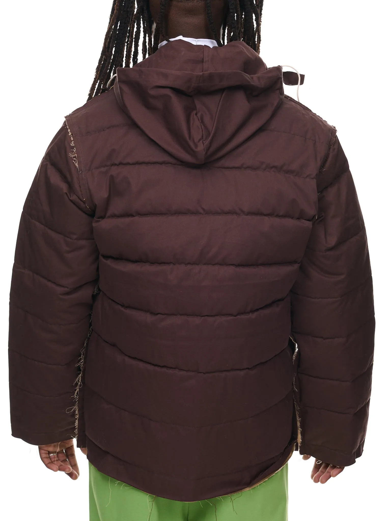 Puffer Jacket (14-10-08-01-BROWN-BEIGE) sold by lorenzo product image thumbnail 3