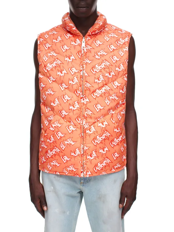 Padded Vest (ERL04C005-ORANGE) sold by lorenzo