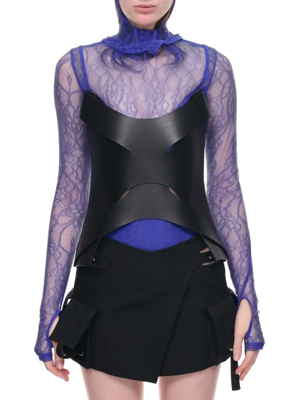 Vachetta Interlock Corset (C3569-BLACK) made by Dion Lee