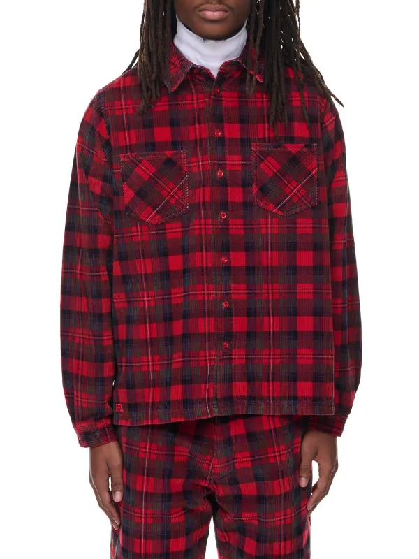 Flannel Shirt (ERL05B008-RED) sold by lorenzo