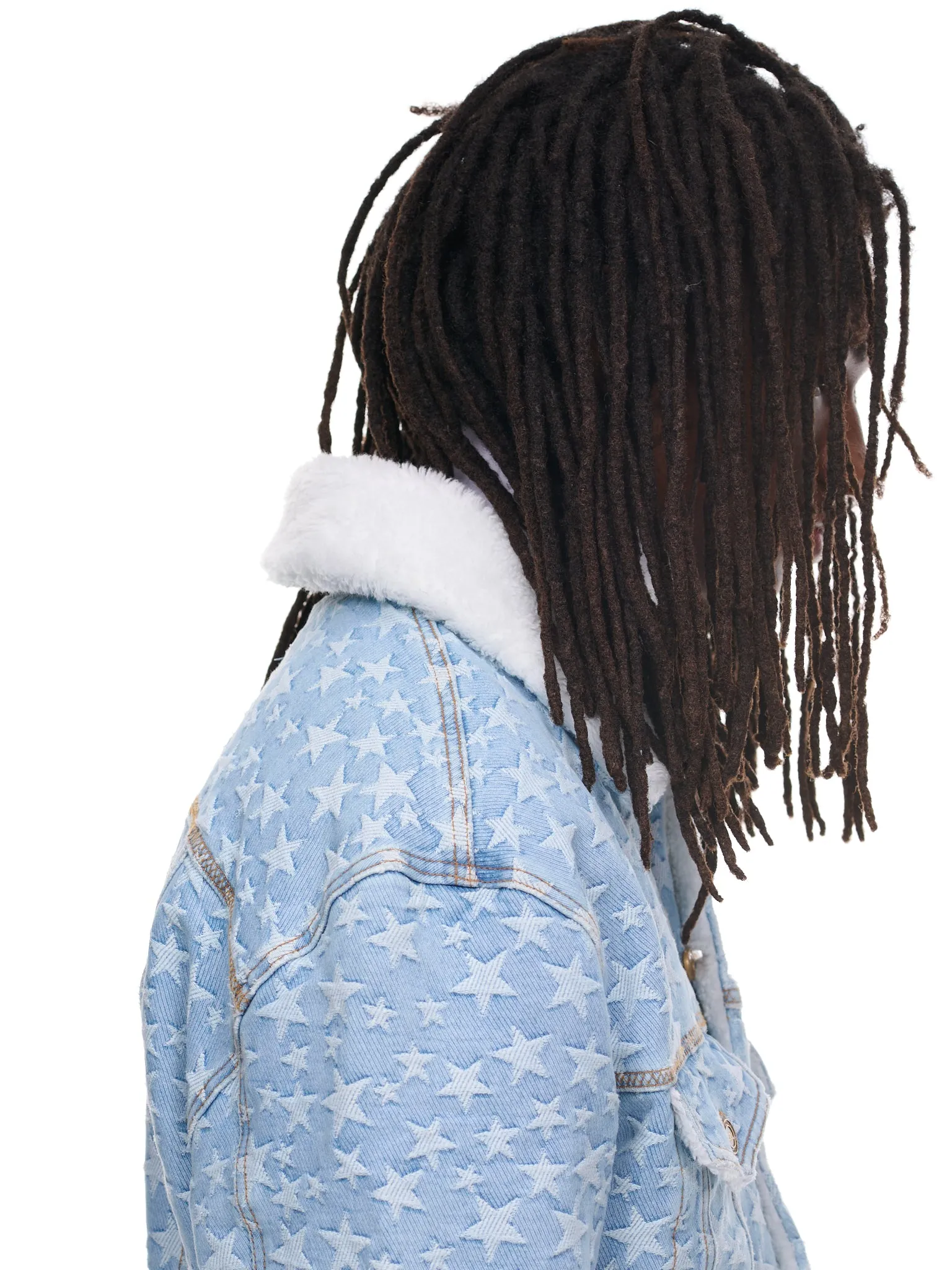 Star Jacquard Denim Jacket (ERL05J023-BLUE) sold by lorenzo product image thumbnail 4