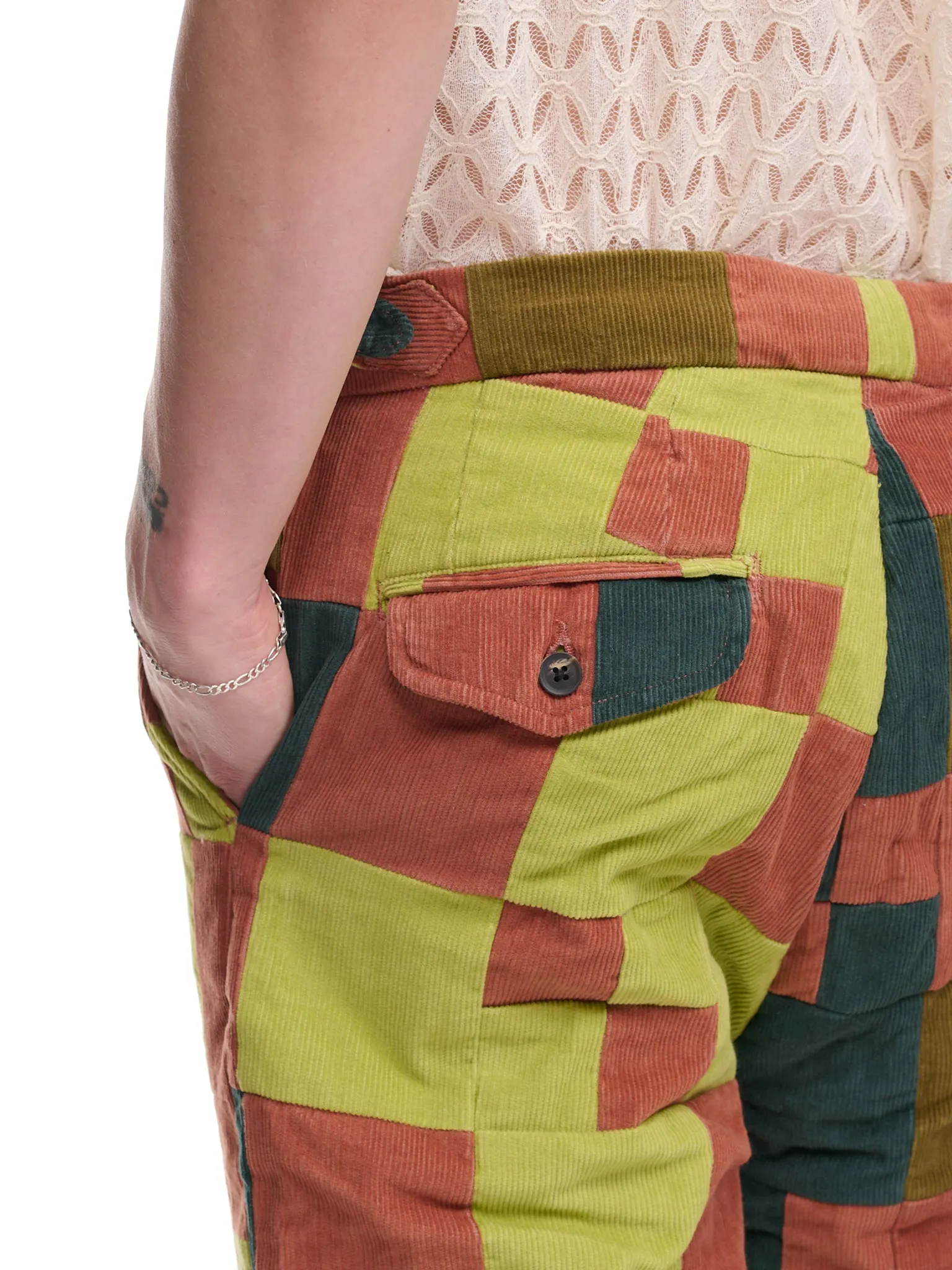 Corduroy Four Patch Trousers (BT013-MULTI) sold by lorenzo product image thumbnail 5