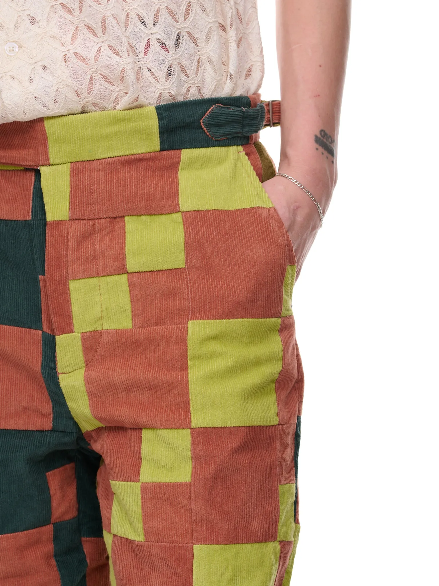 Corduroy Four Patch Trousers (BT013-MULTI) sold by lorenzo product image thumbnail 4