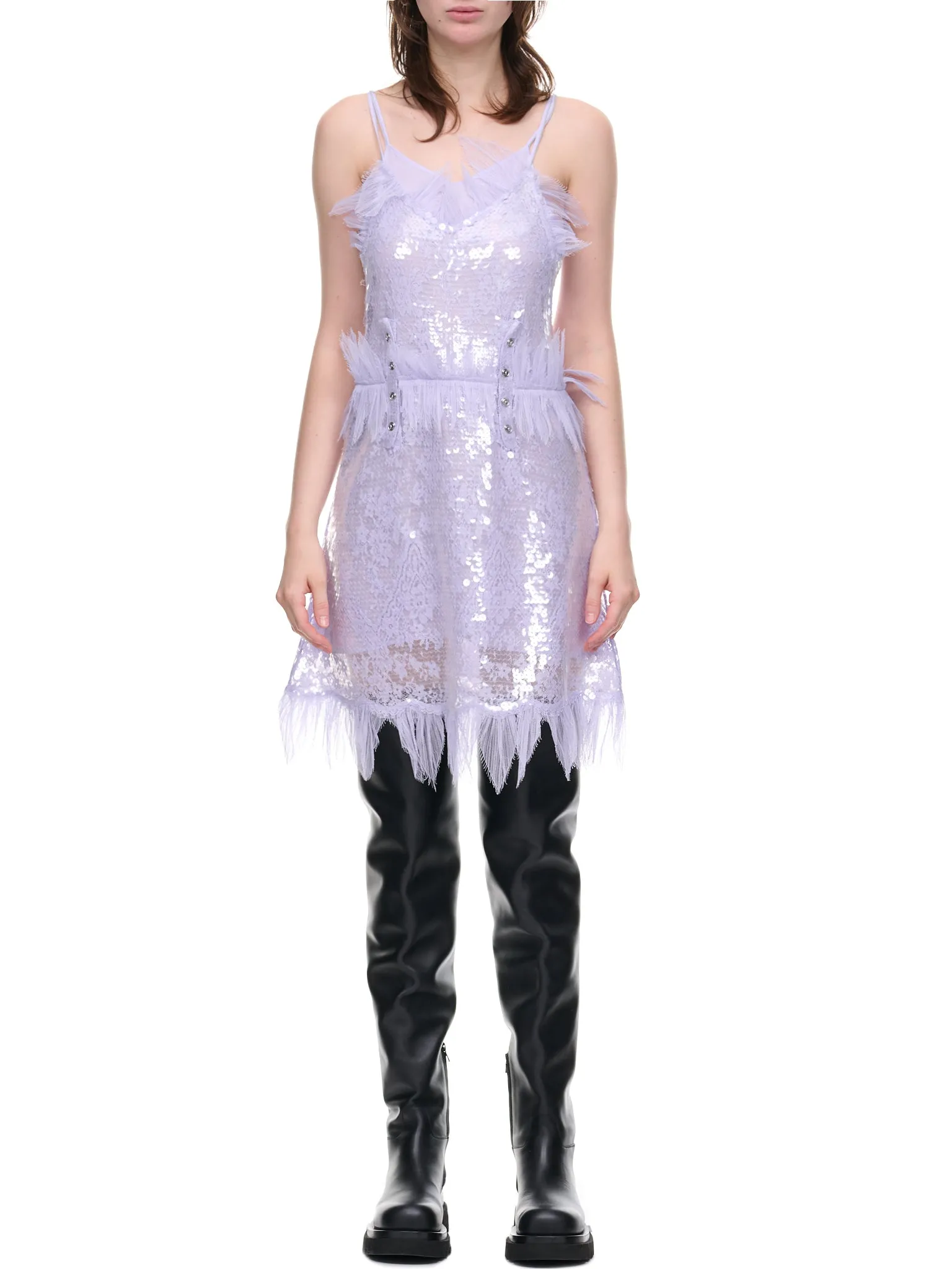 Sequin Lace Slip Dress (716252V2F80-5117-MAUVE) sold by lorenzo