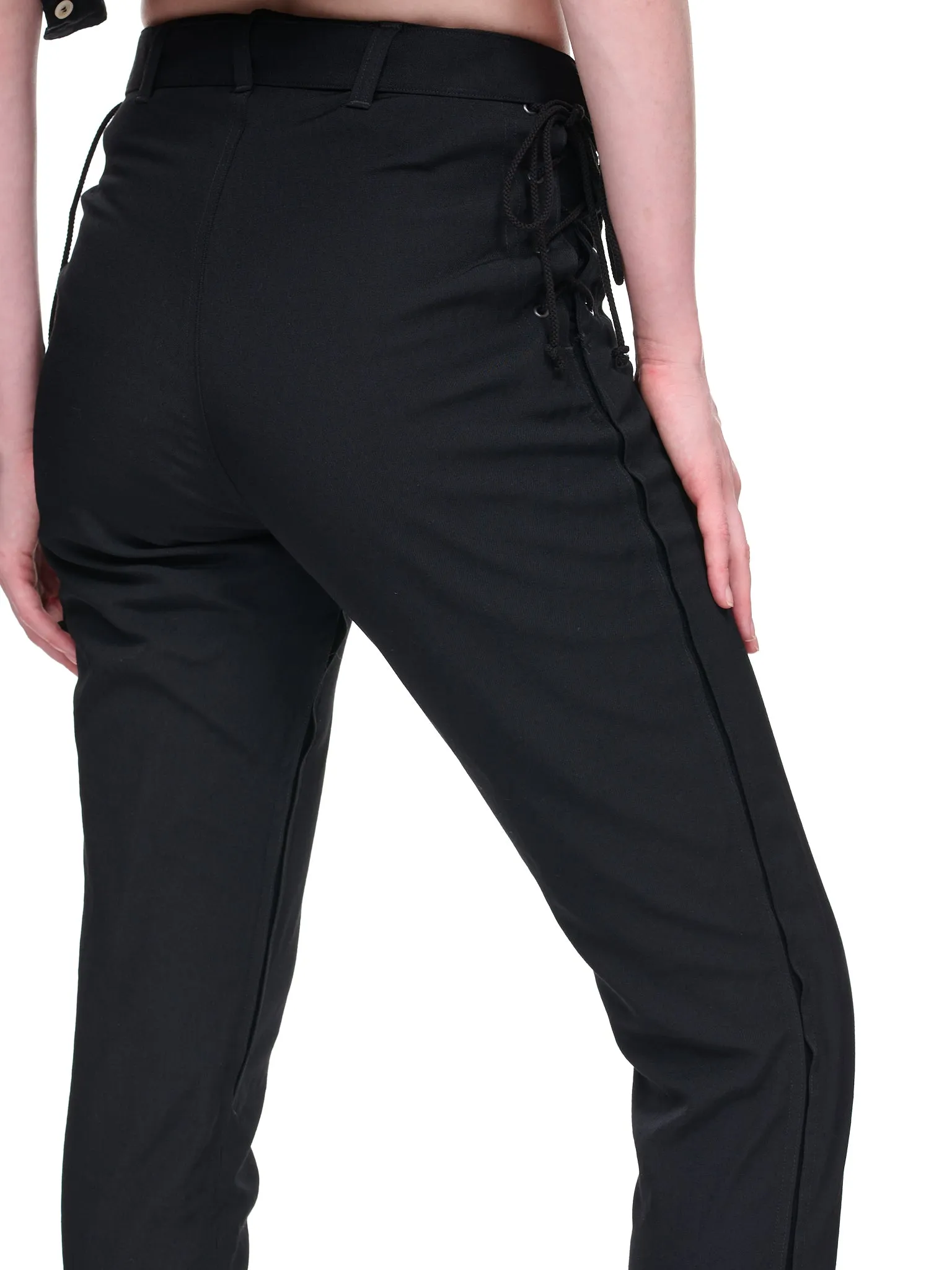 Lace-Up Trousers (FE-P10-100-1-BLACK) sold by lorenzo product image thumbnail 4