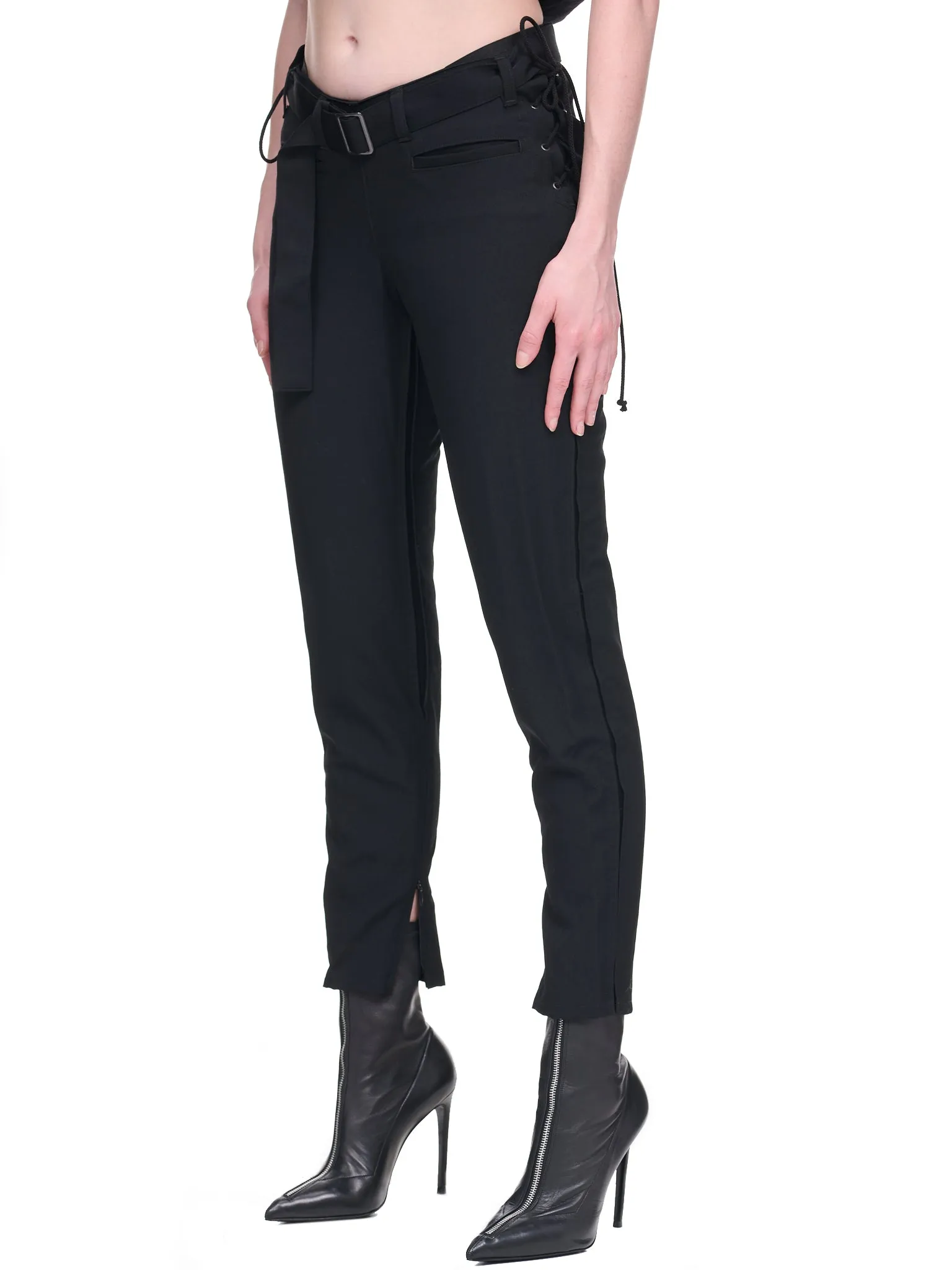 Lace-Up Trousers (FE-P10-100-1-BLACK) sold by lorenzo product image thumbnail 2