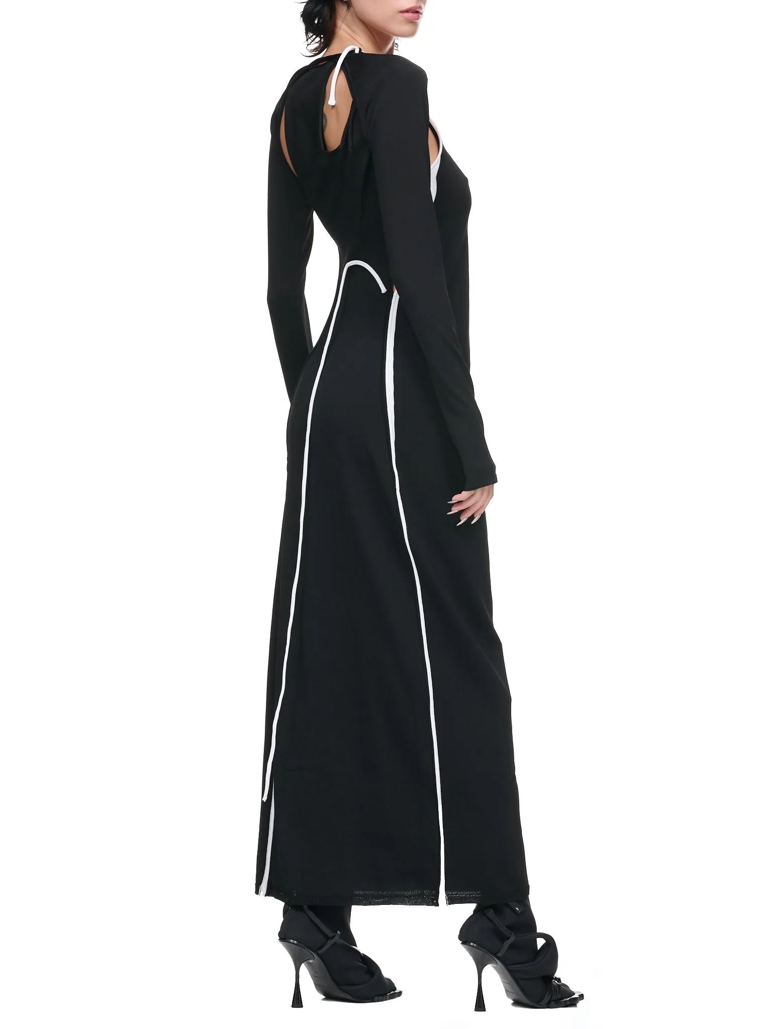 Knit Strappy Dress (0703201-BLACK) sold by lorenzo product image thumbnail 4