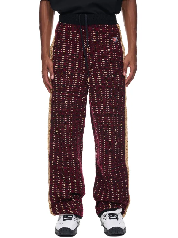 Pistol Track Pants (N3-KN-02-PISTOL-MAROON-GRAIN) sold by lorenzo