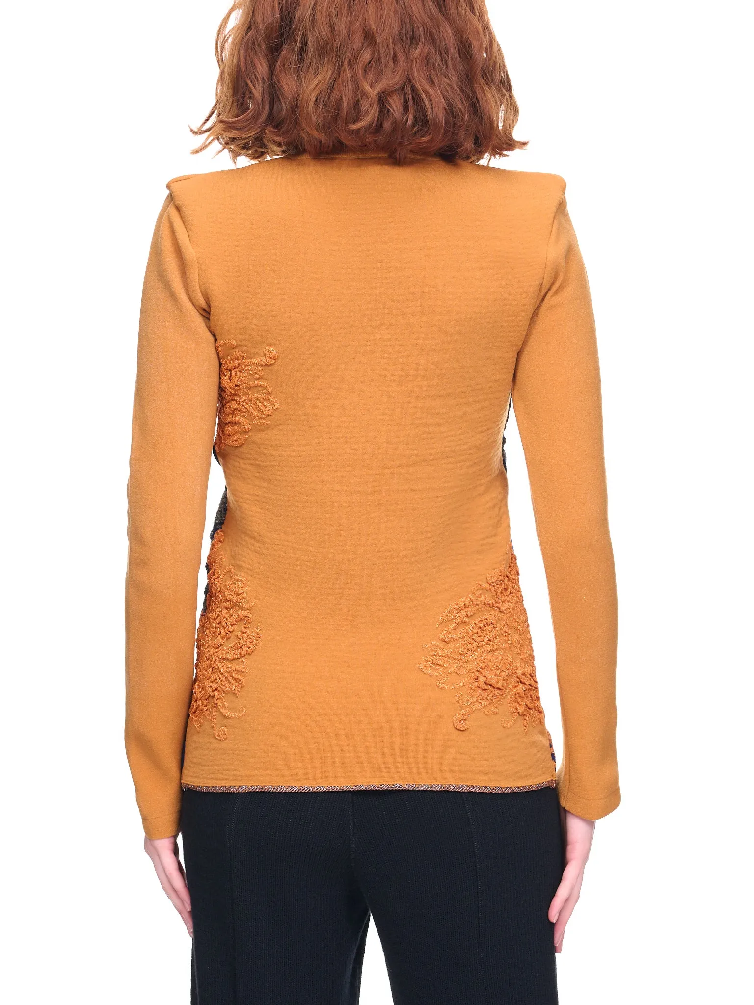 Lame Jacquard Knit Top (TA22-XN001-E-MUSTARD) sold by lorenzo product image thumbnail 3