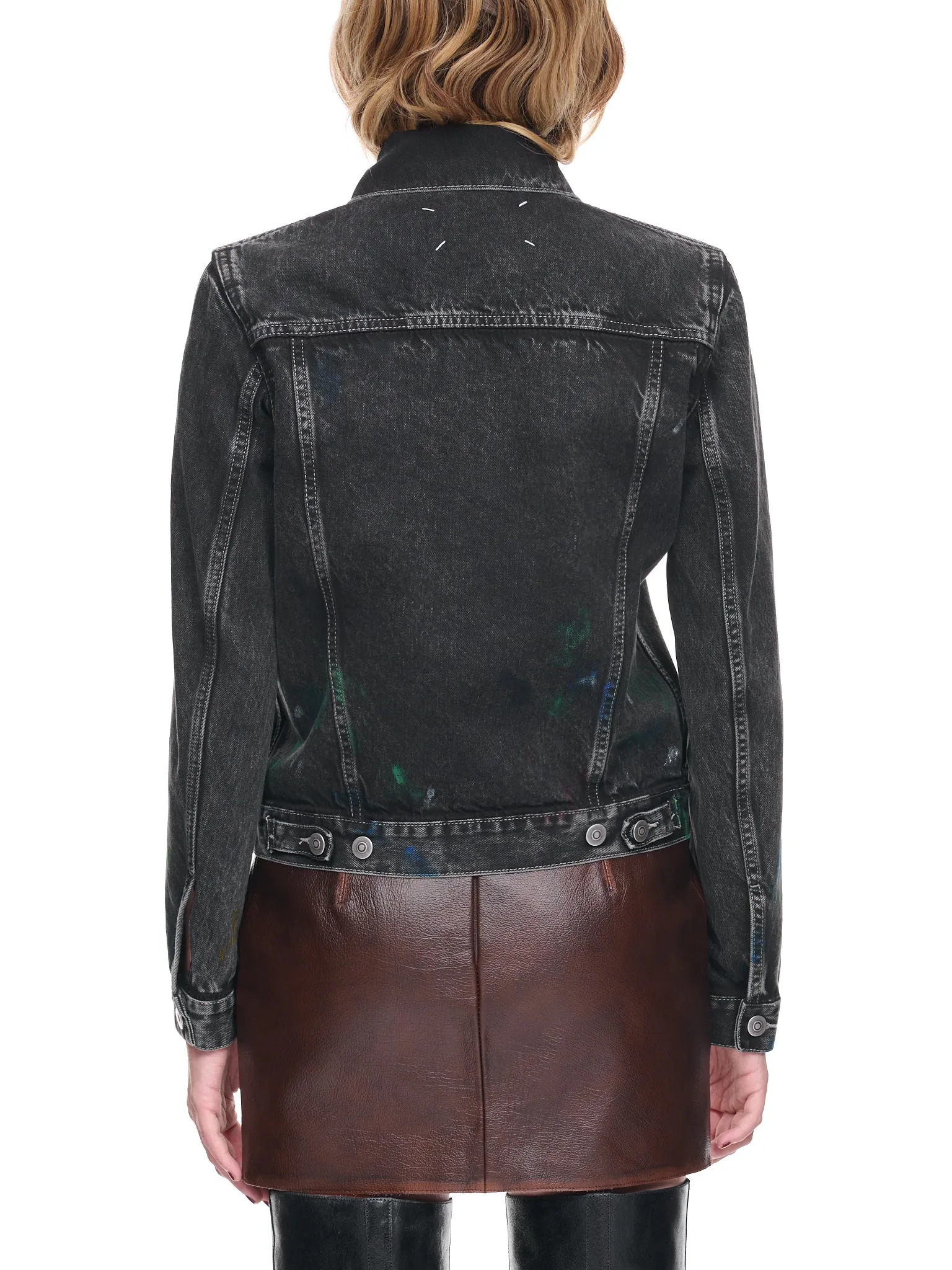 Painted Denim Jacket (S51AM0476-S30842-BLACK) sold by lorenzo product image thumbnail 3
