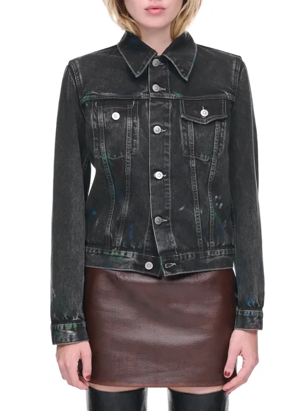 Painted Denim Jacket (S51AM0476-S30842-BLACK) sold by lorenzo