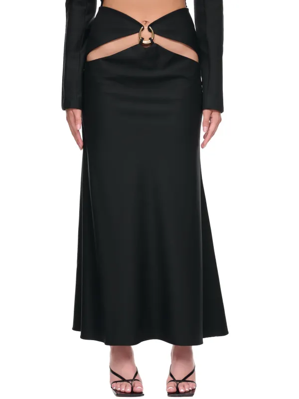 Cut-Out Brass Skirt (F22SK16-BLACK) sold by lorenzo