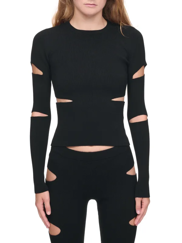 Cut-Out Sweater (2M297S-N0990-NERO) sold by lorenzo