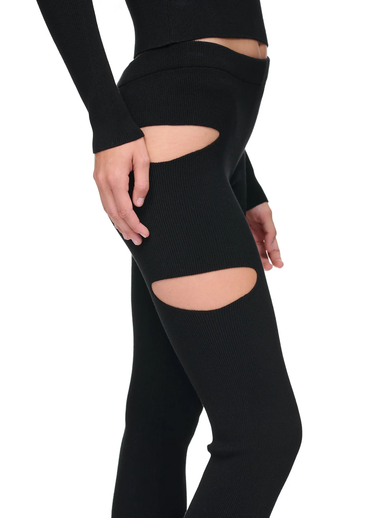 Cut-Out Knit Pants (2P059S-N0990-NERO) sold by lorenzo product image thumbnail 5