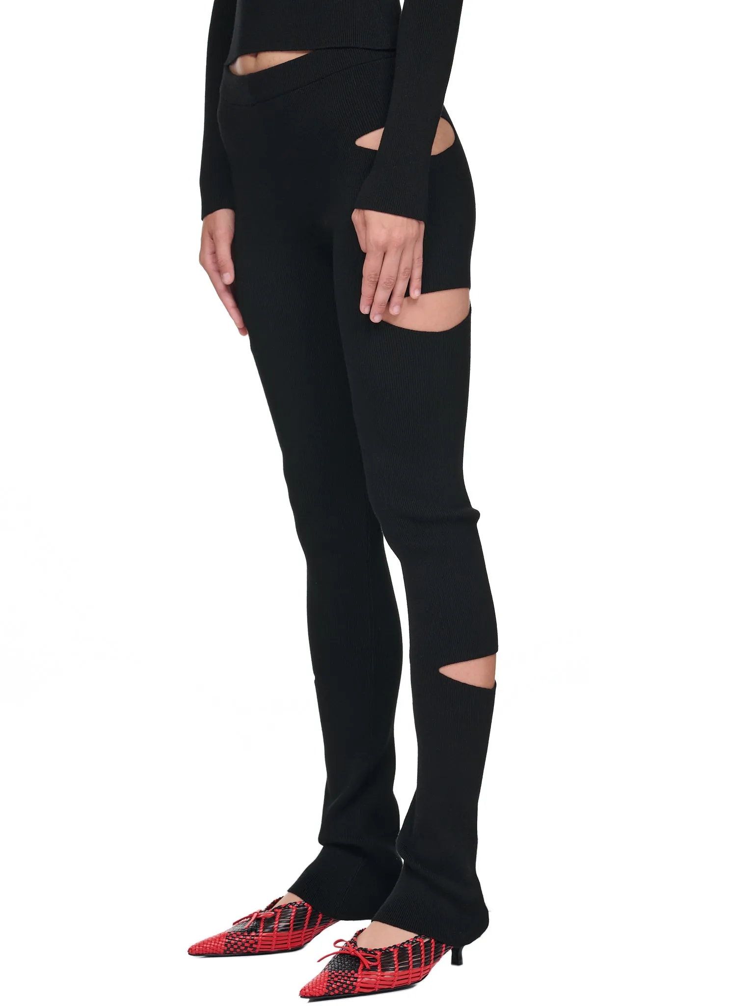 Cut-Out Knit Pants (2P059S-N0990-NERO) sold by lorenzo product image thumbnail 2