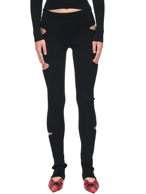 Cut-Out Knit Pants (2P059S-N0990-NERO) sold by lorenzo