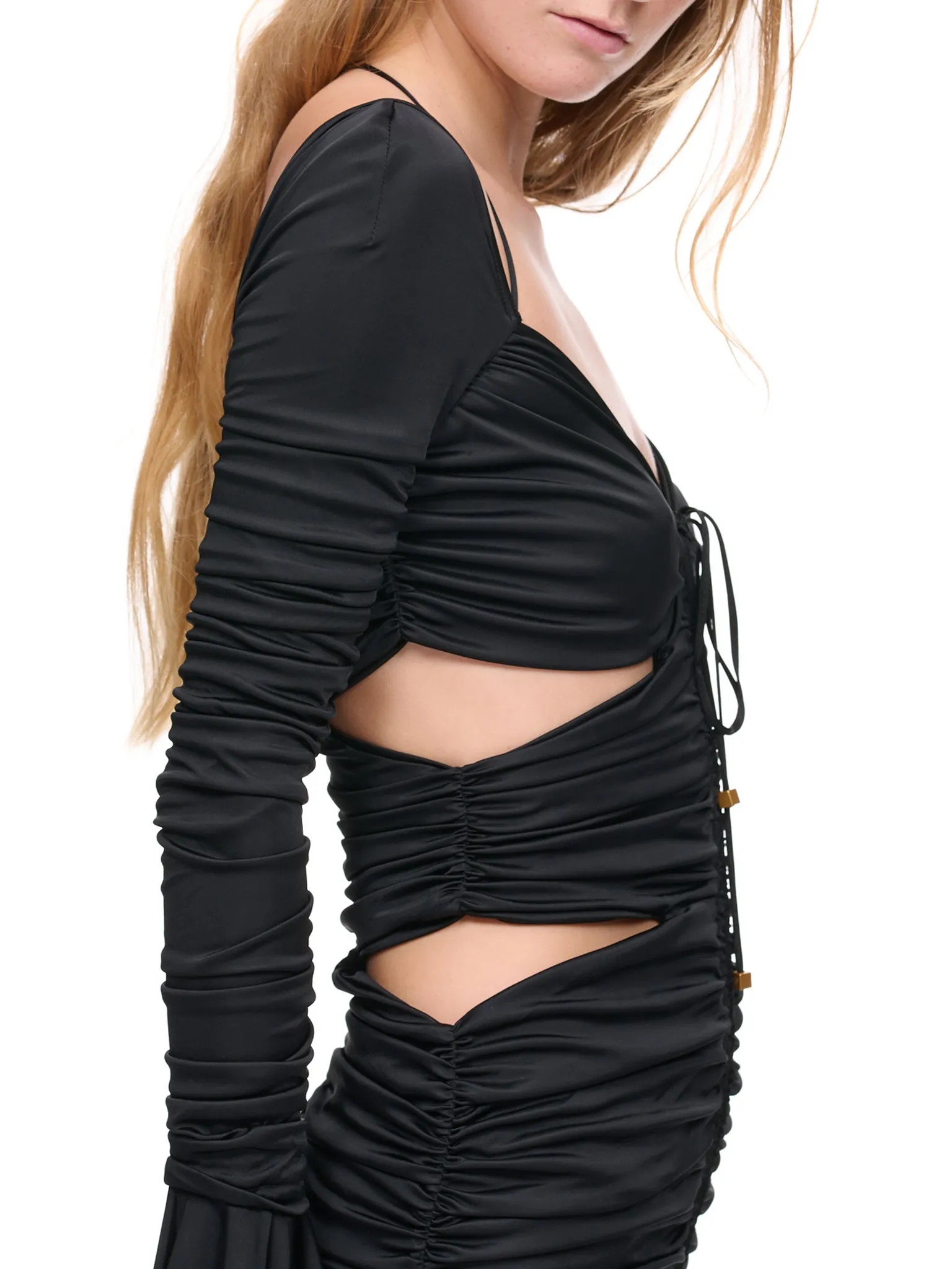 Draped Dress (2A234S-N0990-NERO) sold by lorenzo product image thumbnail 5