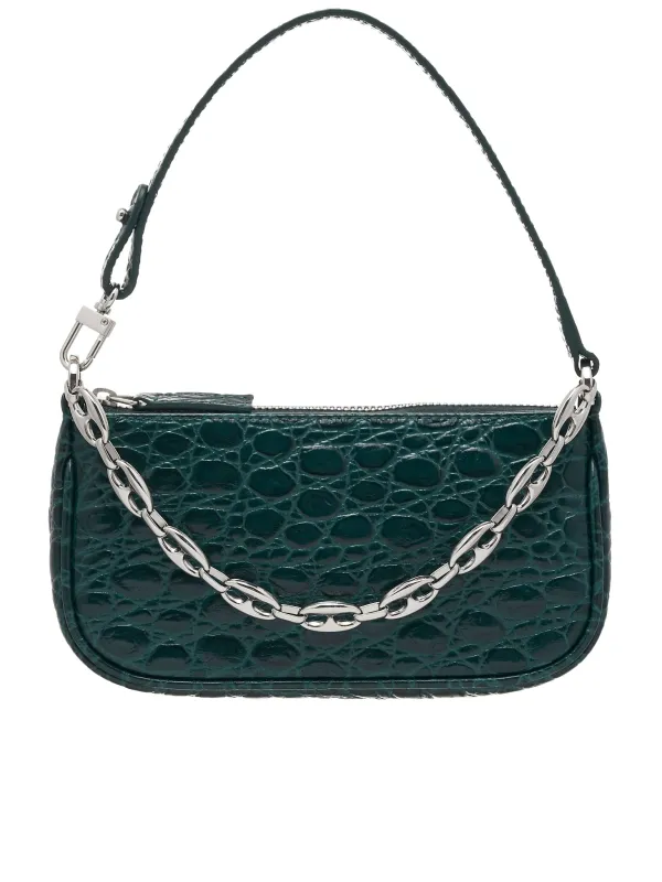 Mini Rachel Croco Bag (MINI-RACHEL-PETROL) made by BY FAR