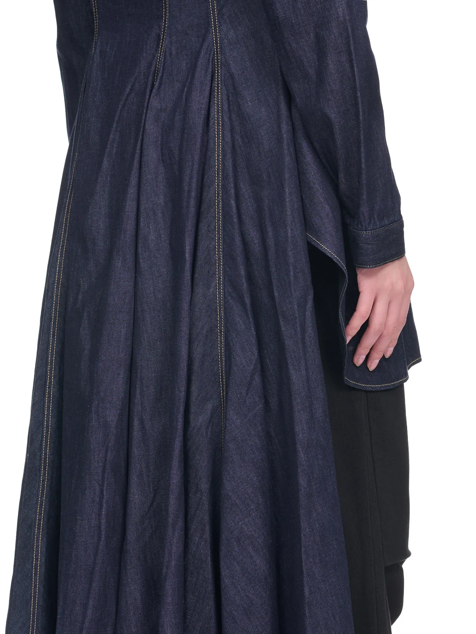 Denim Button Up Shirt Dress (FE-D03-011-1-NAVY-BLUE) sold by lorenzo product image thumbnail 5