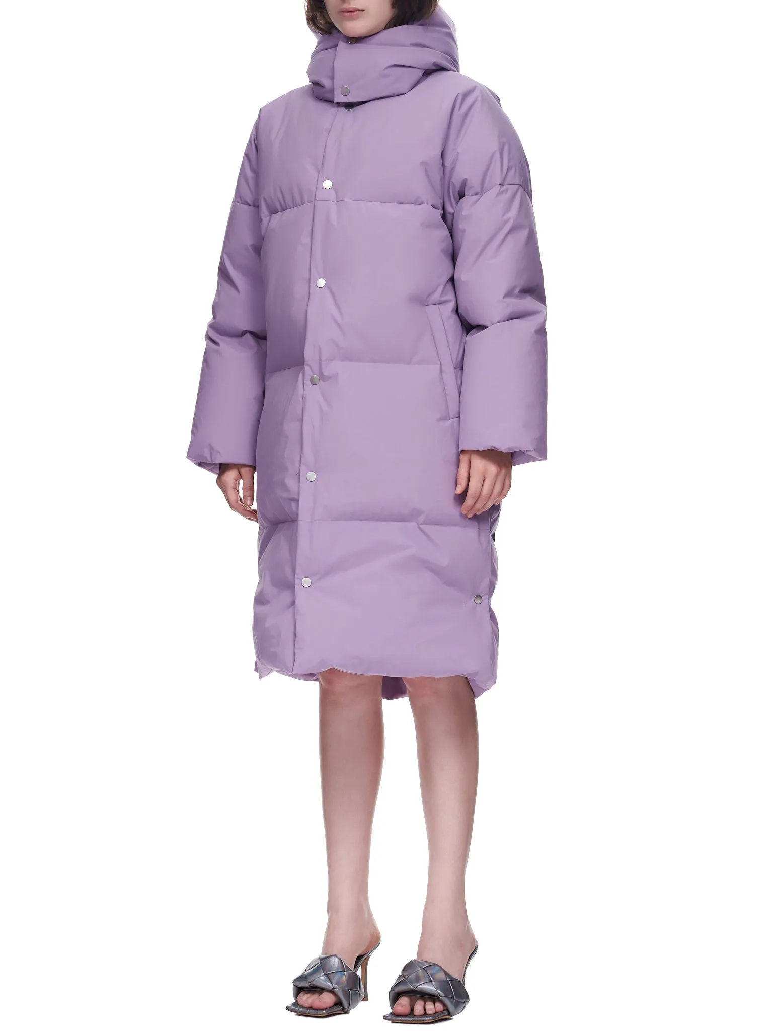 Lilac Quilted Puffer Coat (708192V1LE0-5115-LILAC) sold by lorenzo product image thumbnail 2