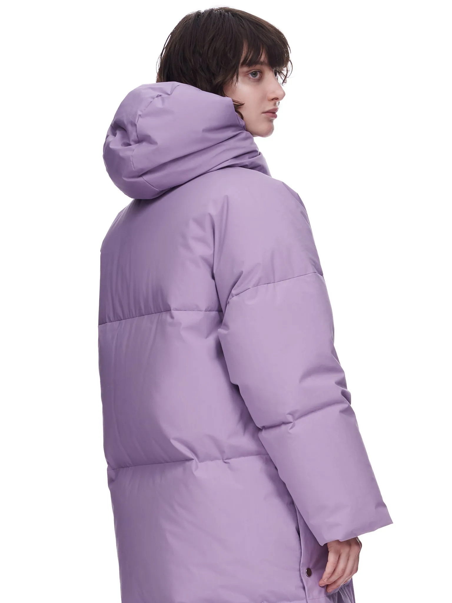 Lilac Quilted Puffer Coat (708192V1LE0-5115-LILAC) sold by lorenzo product image thumbnail 5