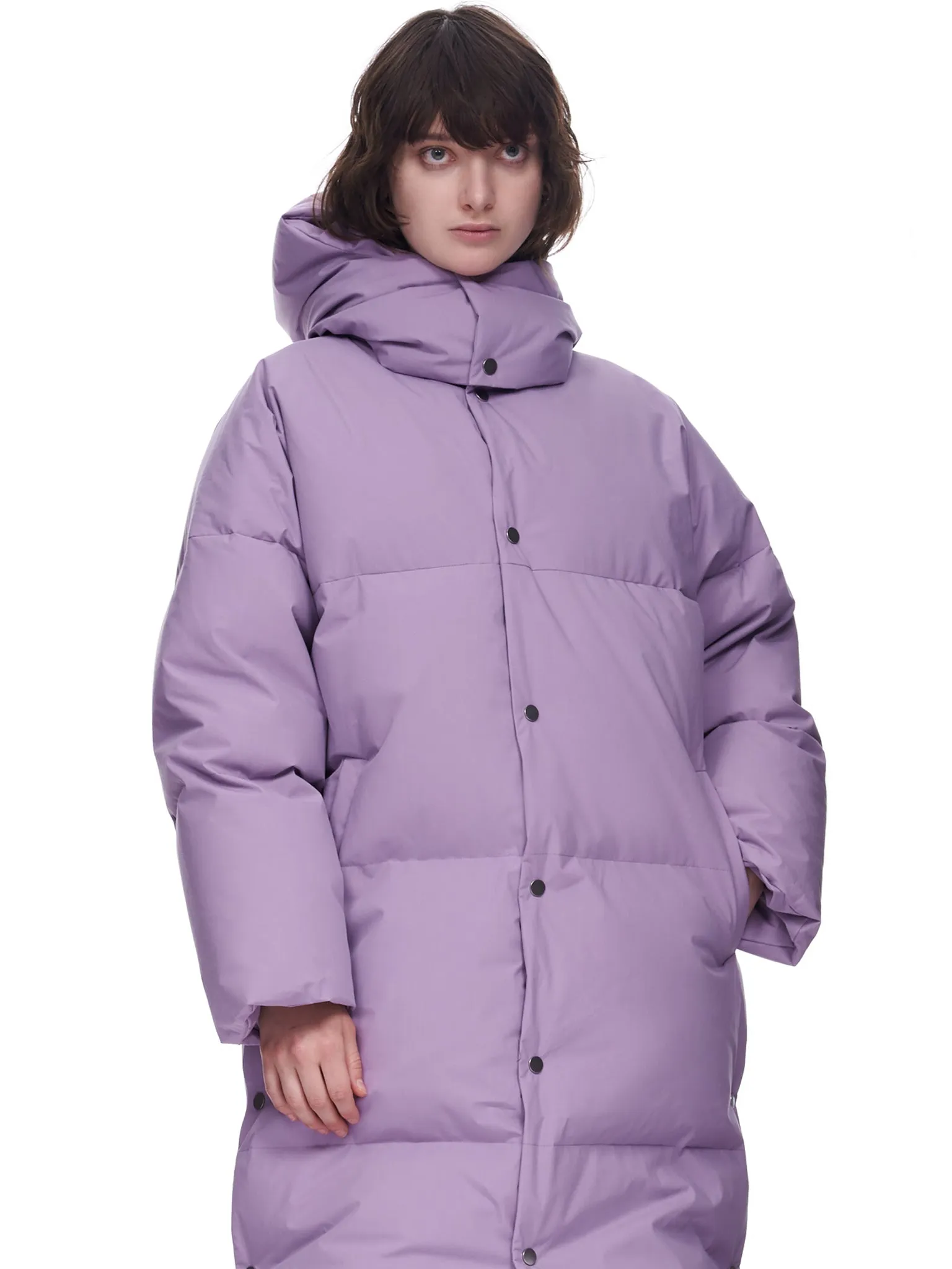 Lilac Quilted Puffer Coat (708192V1LE0-5115-LILAC) sold by lorenzo product image thumbnail 4